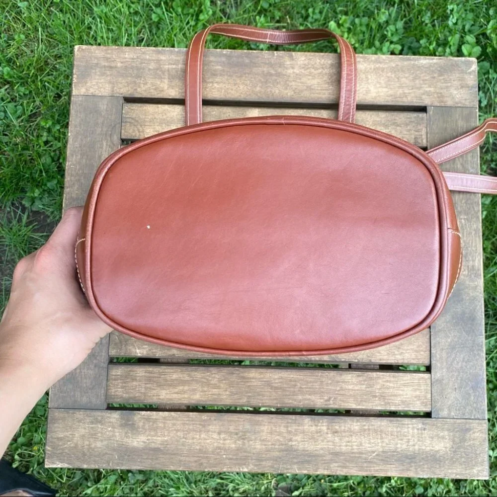 Montbui Difusion Leather Tan  Crossbody Purse - Picture 5 of 13